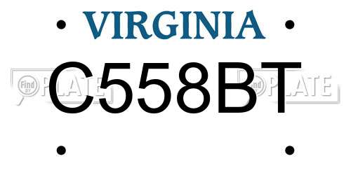 C558BT Virginia License Plate