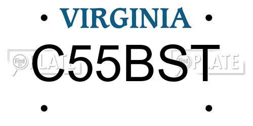 C55BST Virginia License Plate
