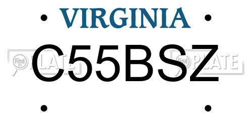 C55BSZ Virginia License Plate