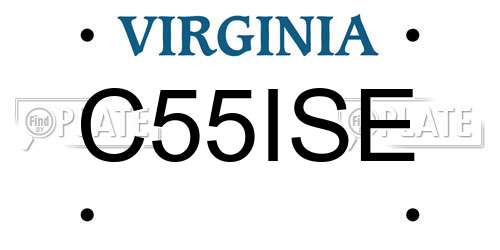 C55ISE Virginia License Plate
