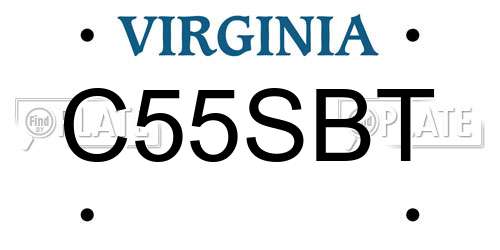 C55SBT Virginia License Plate