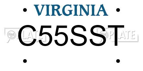 C55SST Virginia License Plate