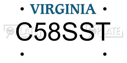 C58SST Virginia License Plate
