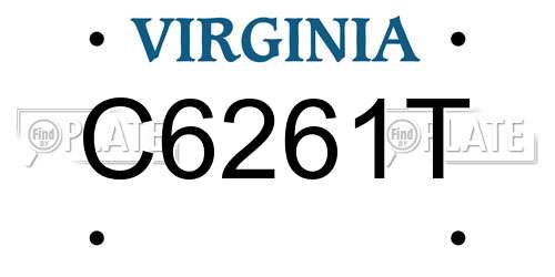 C6261T Virginia License Plate