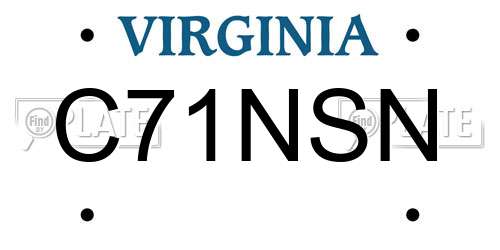 C71NSN Virginia License Plate