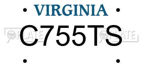 C755TS Virginia License Plate
