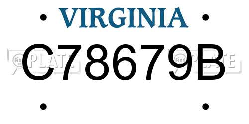C78679B Virginia License Plate