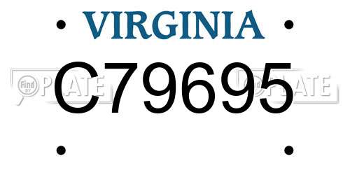 C79695 Virginia License Plate