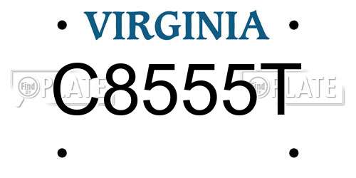 C8555T Virginia License Plate