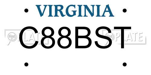 C88BST Virginia License Plate