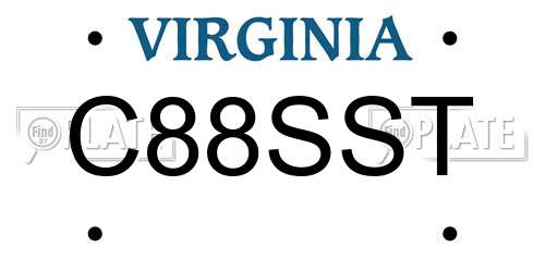 C88SST Virginia License Plate