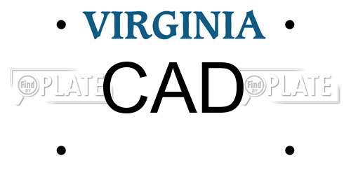 CAD Virginia License Plate