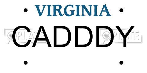 CADDDY Virginia License Plate