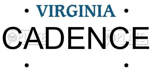 CADENCE Virginia License Plate