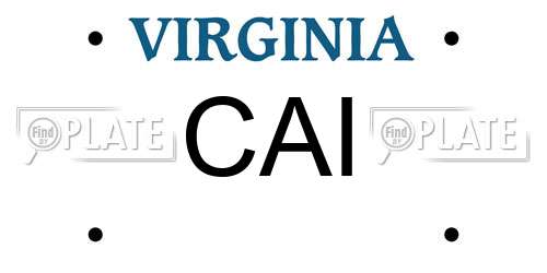CAI Virginia License Plate
