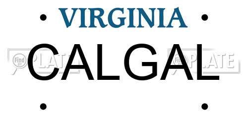 CALGAL Virginia License Plate
