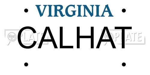 CALHAT Virginia License Plate