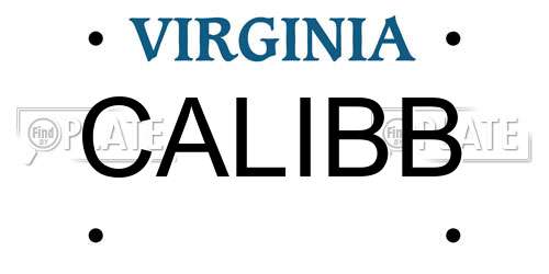 CALIBB Virginia License Plate