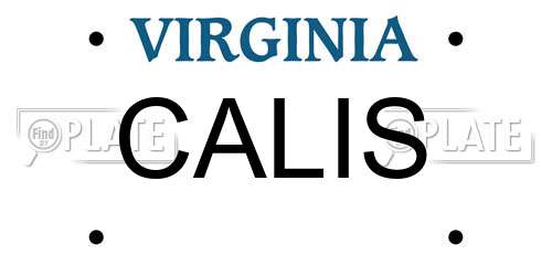 CALIS Virginia License Plate