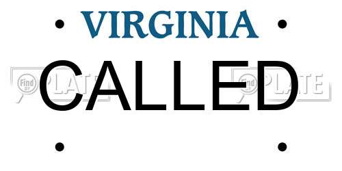 CALLED Virginia License Plate