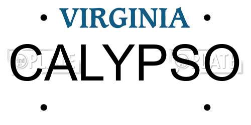 CALYPSO Virginia License Plate