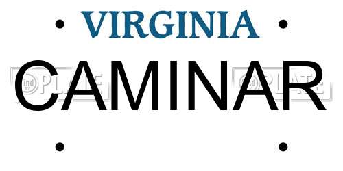 CAMINAR Virginia License Plate