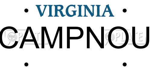 CAMPNOU Virginia License Plate