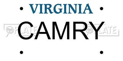 CAMRY Virginia License Plate