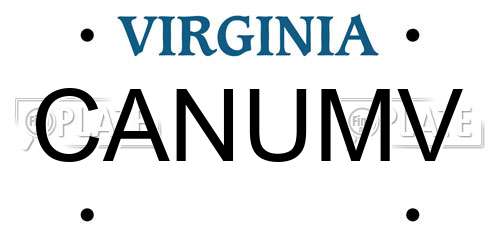 CANUMV Virginia License Plate