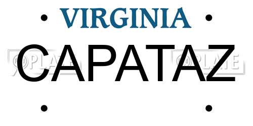 CAPATAZ Virginia License Plate