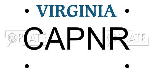 CAPNR Virginia License Plate