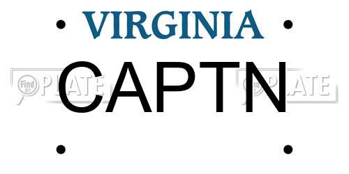 CAPTN Virginia License Plate