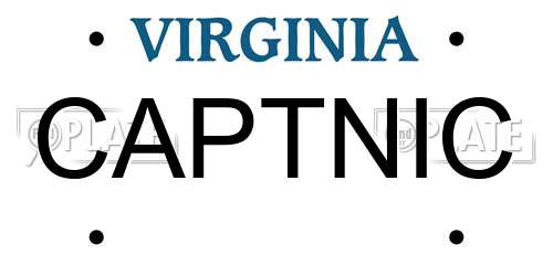CAPTNIC Virginia License Plate