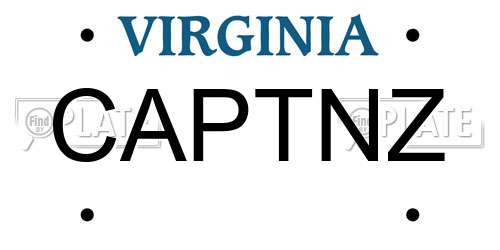 CAPTNZ Virginia License Plate