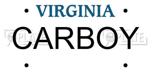 CARBOY Virginia License Plate