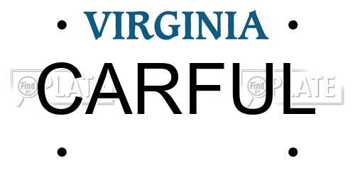 CARFUL Virginia License Plate