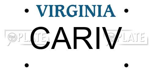CARIV Virginia License Plate