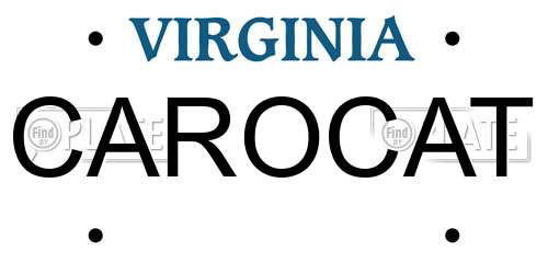 CAROCAT Virginia License Plate