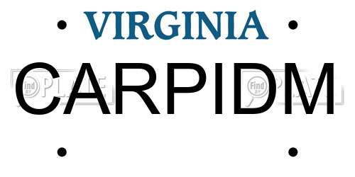 CARPIDM Virginia License Plate
