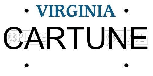 CARTUNE Virginia License Plate