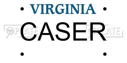 CASER Virginia License Plate