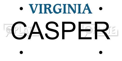 CASPER Virginia License Plate