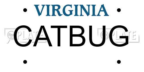 CATBUG Virginia License Plate