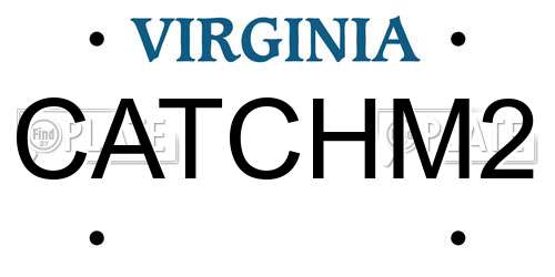 CATCHM2 Virginia License Plate