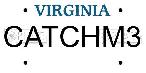 CATCHM3 Virginia License Plate