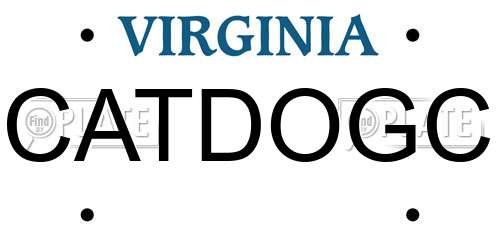 CATDOGC Virginia License Plate