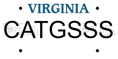 CATGSSS Virginia License Plate