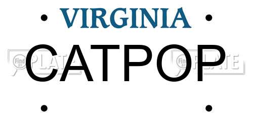 CATPOP Virginia License Plate