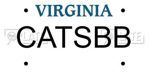 CATSBB Virginia License Plate