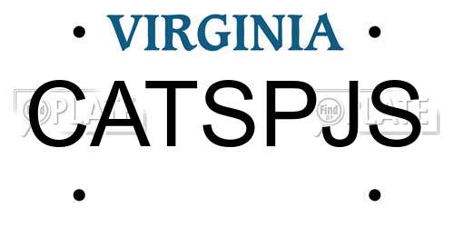 CATSPJS Virginia License Plate